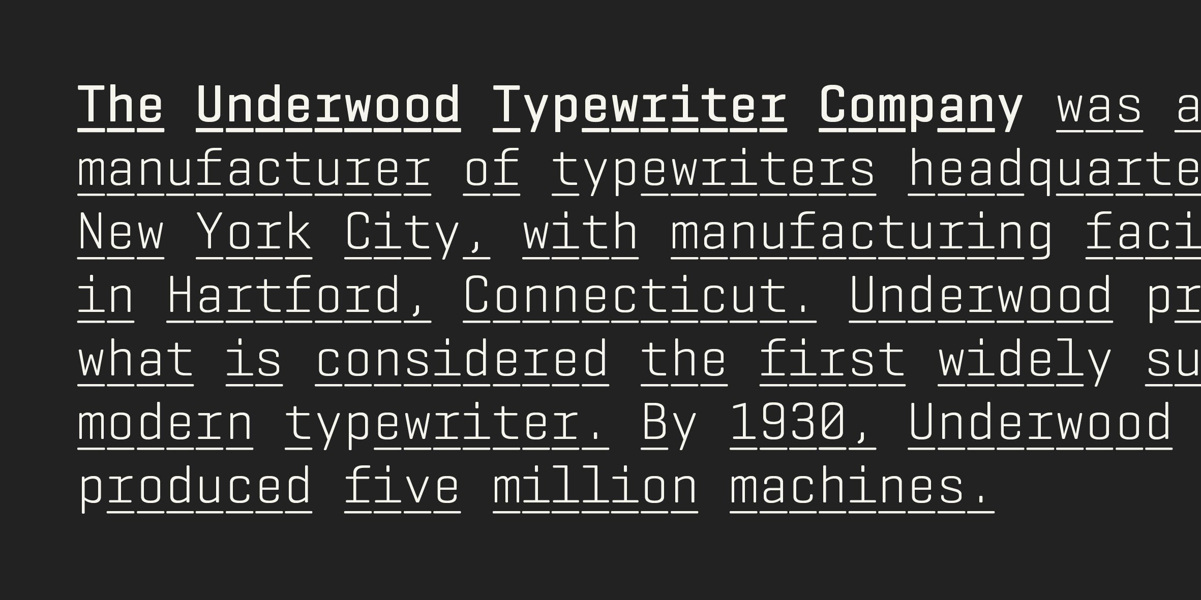 Emtype Foundry - Fonts - Geogrotesque Mono